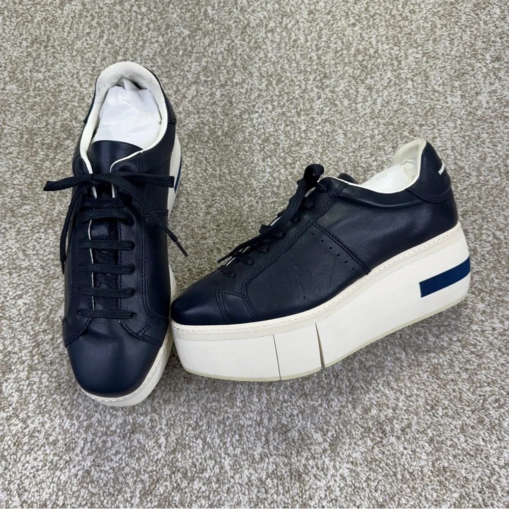 Paloma Barcelo Navy Platform Agen Sneakers Womens Size 41 - Picture 1 of 8